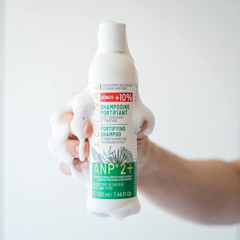 Ecrinal Sulfate-Free Fortifying Shampoo with ANP2+ for Strong, Shiny Hair â€“ Restores Volume, Suppleness, and Resistance to Dull, Weak, and Tired Hair â€“ Ideal for All Hair Types and Hair Loss - Image 5